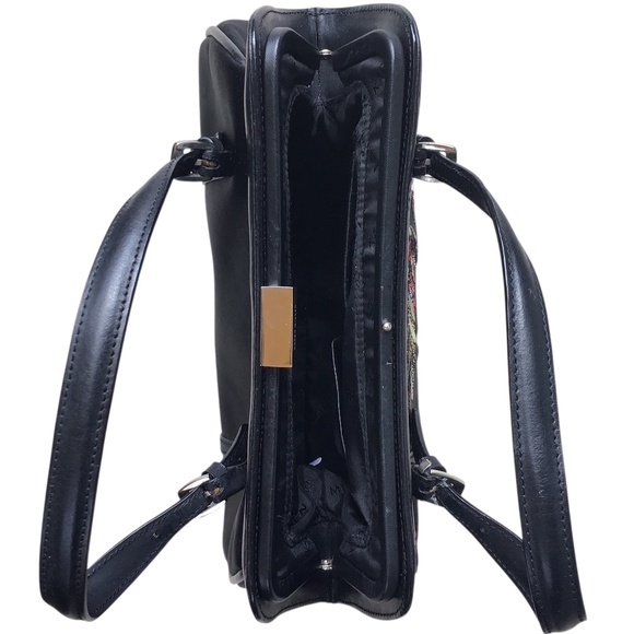 Karen Millen Black Silk Embroidered Bag - Picture 12 of 16